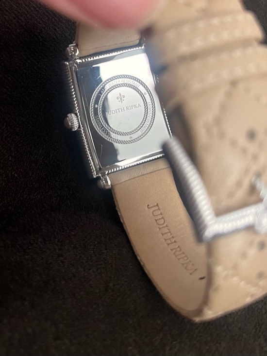 Judith Ripka NEW Watch - Taupe/Beige Quilted Leather Strap main image 6